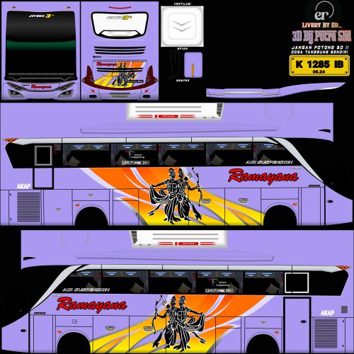 Livery Bussid Ramayana Super High Decker