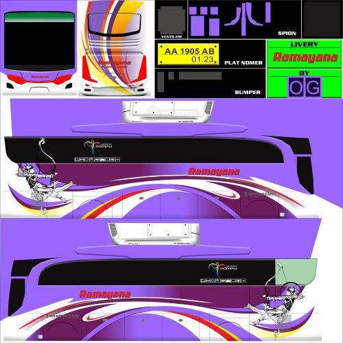 Livery Bussid Ramayana HD Ori