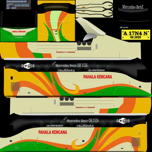 Livery Bussid Pahala Kencana Arjuna XHD Ori