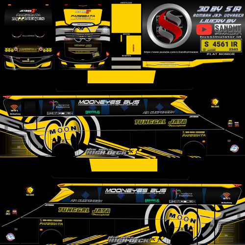 Livery Bussid Tunggal Jaya Mooneyes