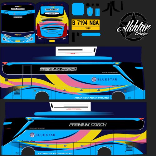 Livery Bussid Blue Star JB3 HD