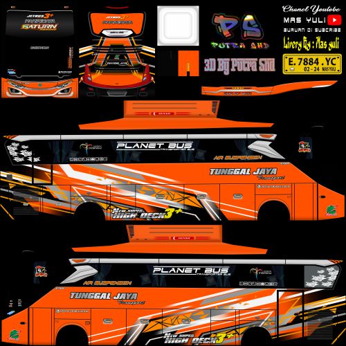 Livery Bussid Tunggal Jaya JB3 SHD Saturn