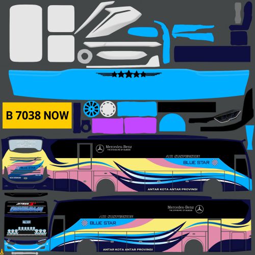 Livery Bussid Blue Star JB3