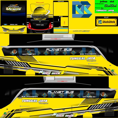 Livery Bussid Tunggal Jaya JB2 SHD Venus