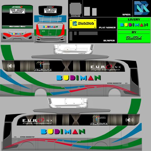 Livery Bussid Budiman HD Ori