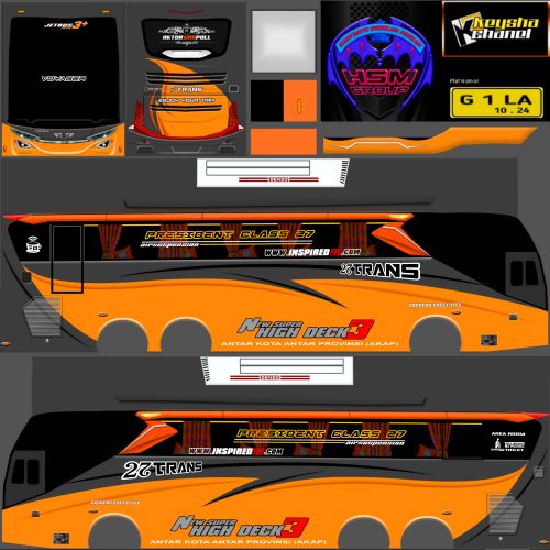 Livery Bussid 27 Trans SHD Tronton Orange