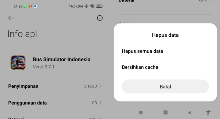 Hapus cache untuk mengurangi Lag Bus Simulator Indonesia