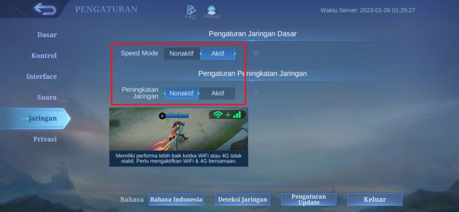 mengatasi ping merah di mobile legend