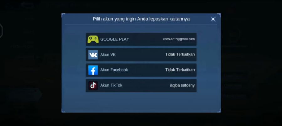 Cara Unbind Akun TikTok di Mobile Legends