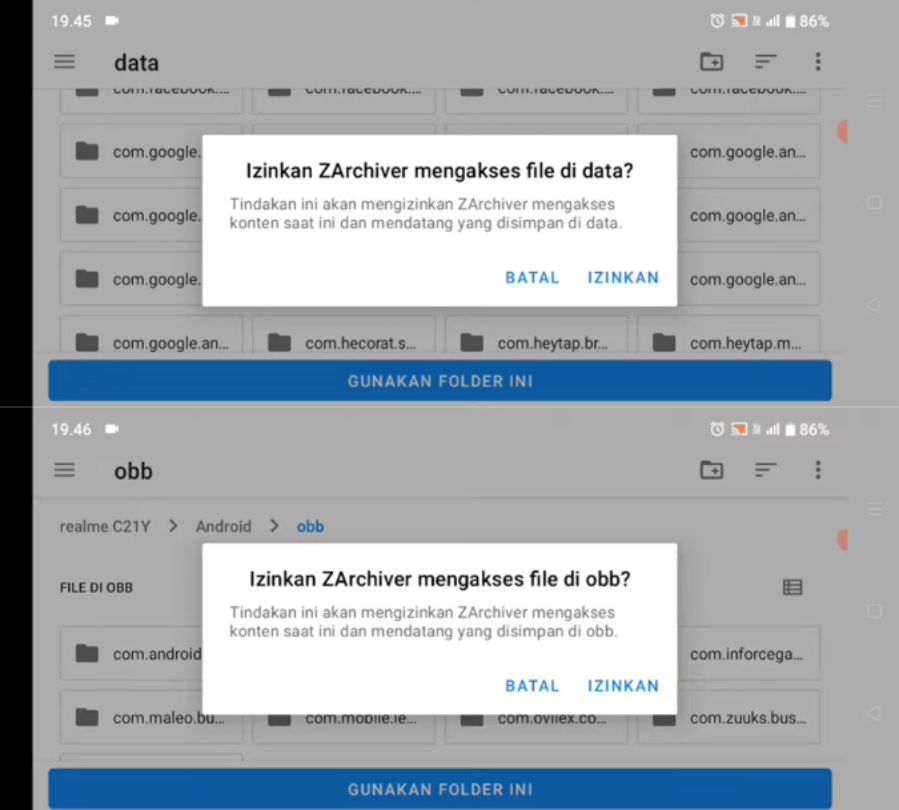 Mengatasi Akses Ditolak ZArchiver