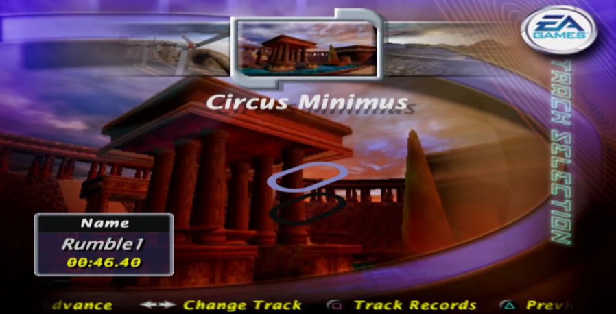 Cheat Rumble Racing PS2 Sirkuit