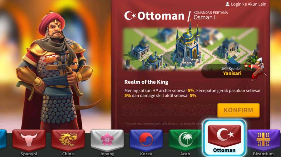 Peradaban Terbaik Rise of Kingdoms Pemula