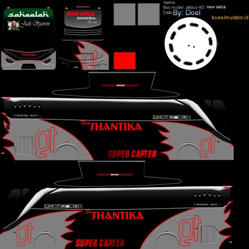 Download Livery Bussid Bus HD Shantika