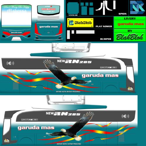 Download Livery Bussid Bus HD Garuda Mas