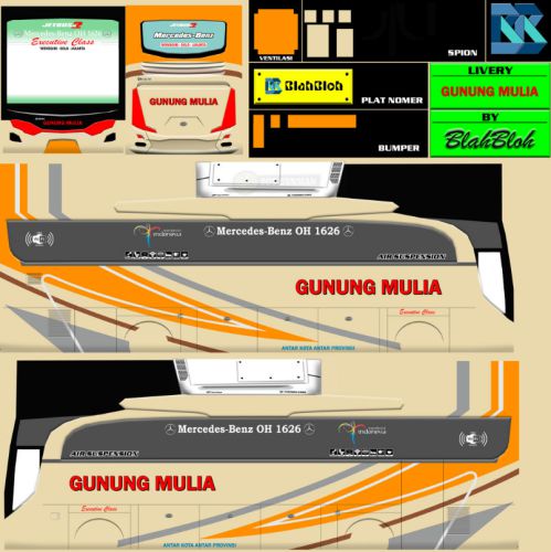 Download Livery Bussid Bus HD Gunung Mulia 