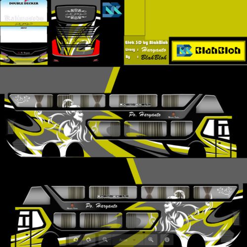 Download Livery Bussid Bus SDD PO. Haryanto