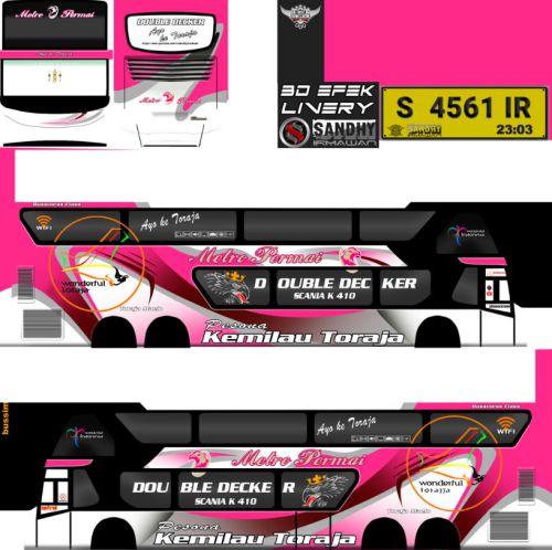 Download Livery Bussid Bus SDD Metro Permai