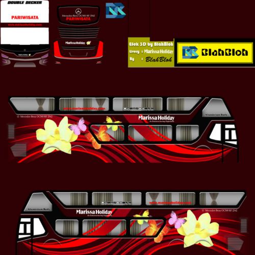 Download Livery Bussid Bus SDD Marissa Holiday