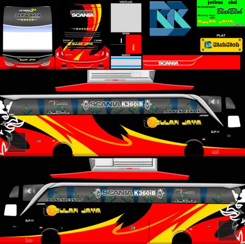 Download Livery Bussid Bus SHD Bulan Jaya