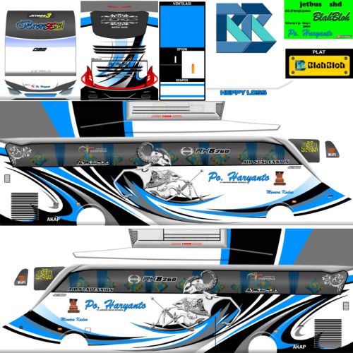 Download Livery Bussid Bus SHD PO. Haryanto