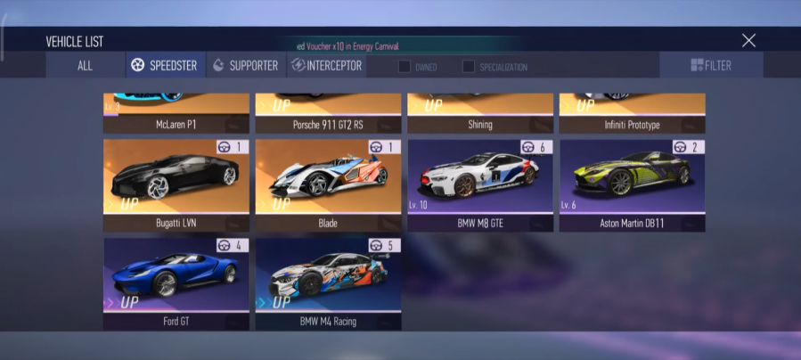 Setting ECU Ace Racer