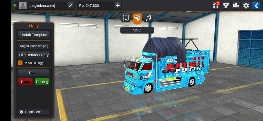 Mod Bussid Truck Angsa Putih