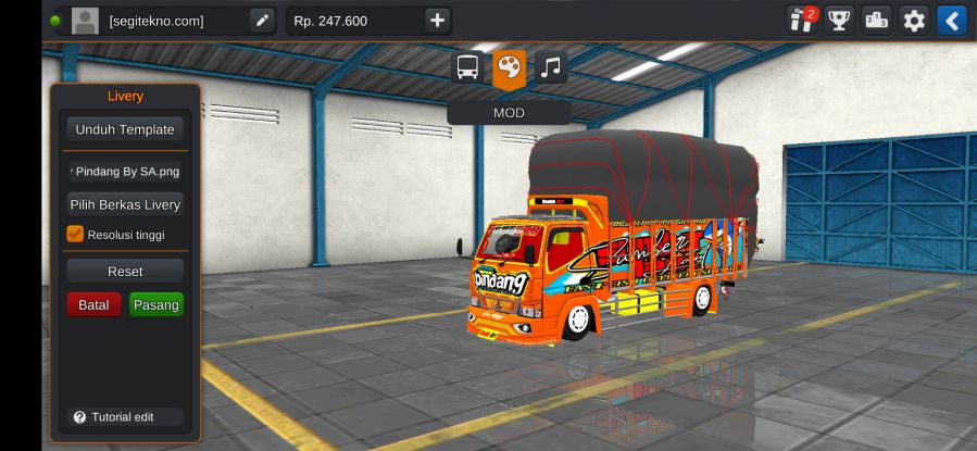 Mod Bussid Rebecca Pindang Terpal Gayor