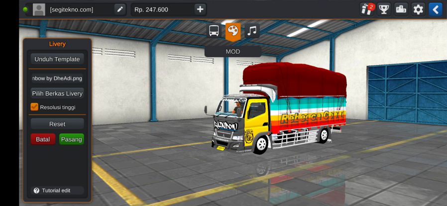 Download Mod Bussid Rebecca Lapis Rainbow