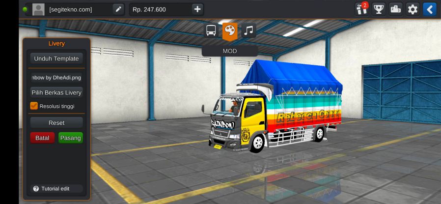 Mod Bussid Rebecca Lapis Rainbow