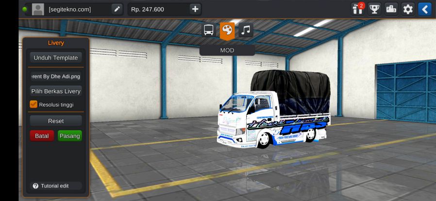 Mod Bussid Truck Isuzu Traga