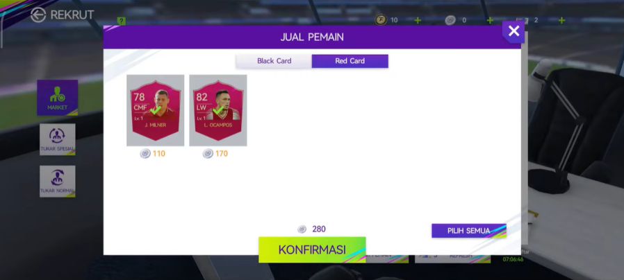 Cara Menjual Pemain di Total Football