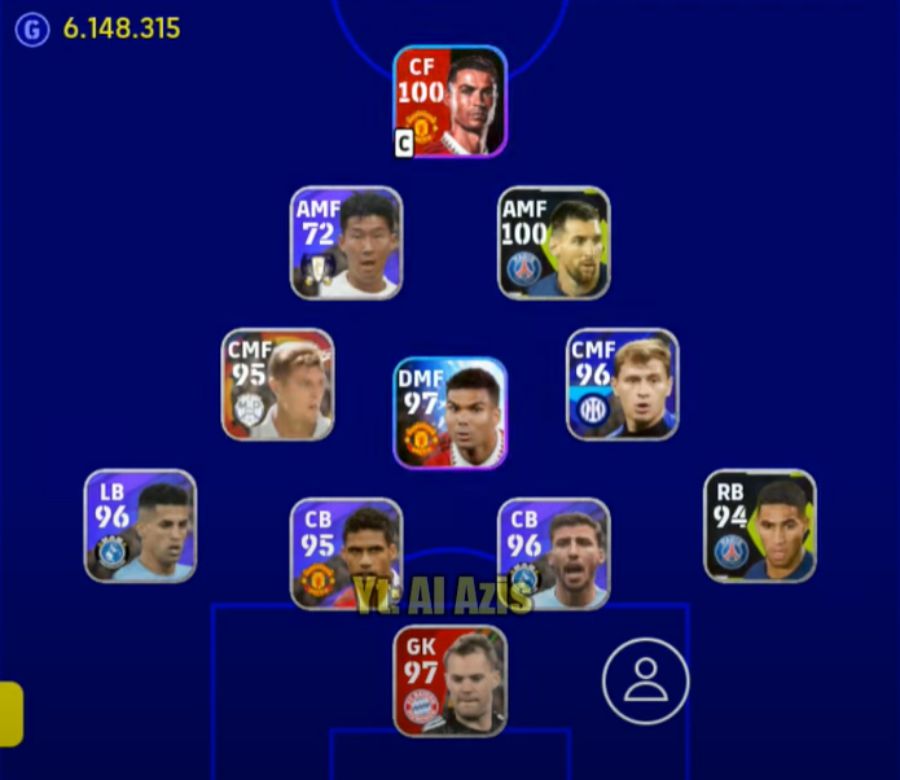 Formasi Tiki Taka eFootball Mobile Terbaik