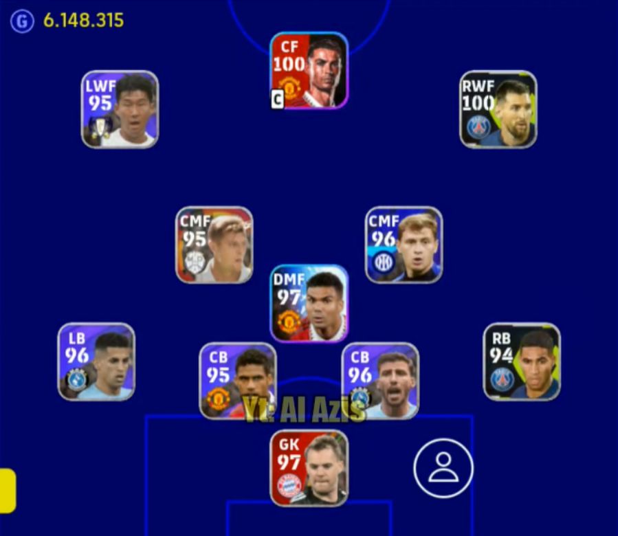 Formasi Tiki Taka 4 Bek eFootball Mobile
