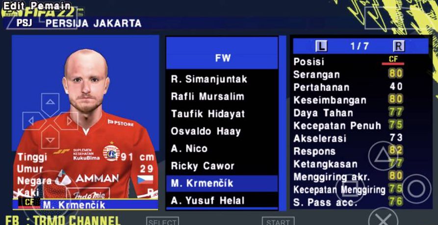 PES 2022 PPSSPP Liga Indonesia Transfer Terbaru