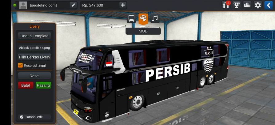 Mod & Livery Bussid Klub Sepakbola  Persib