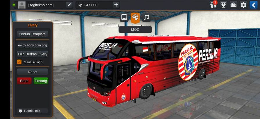 Mod & Livery Bussid Klub Sepakbola  Persija