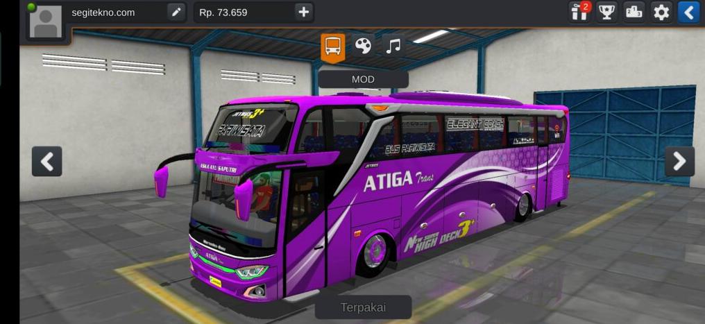 Mod bussid full strobo Bus ATIGA