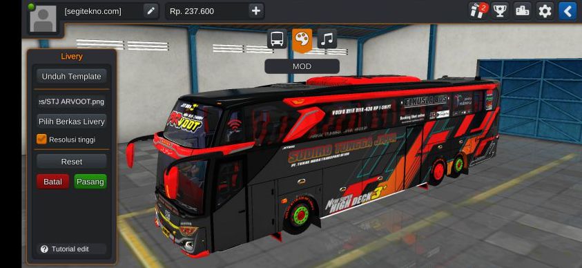 Mod Bussid STJ Jetbus 3+ Tronton Volvo 