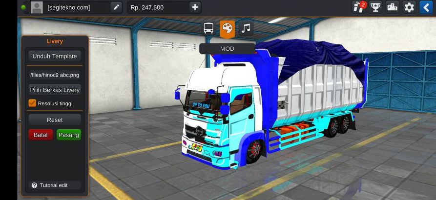 Mod Bussid Truck Hino Dump