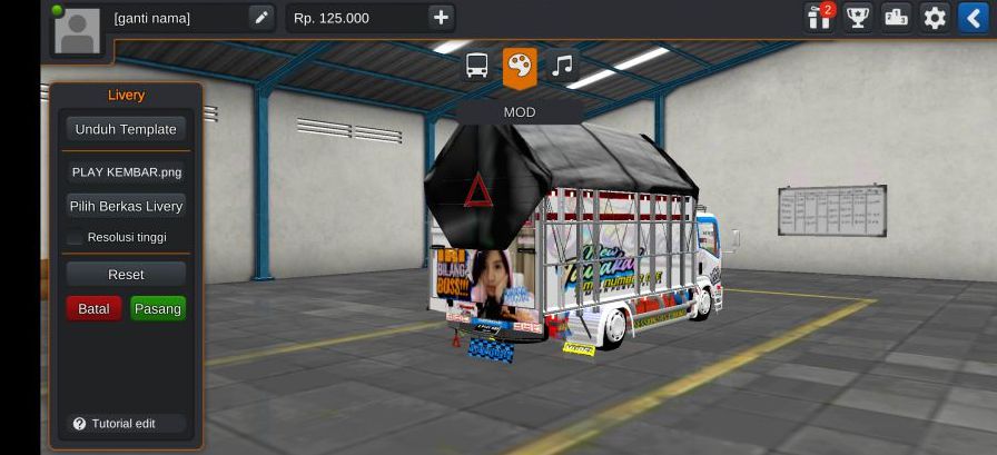 Download Mod Bussid Tawakal 5 Tampak Belakang Samping