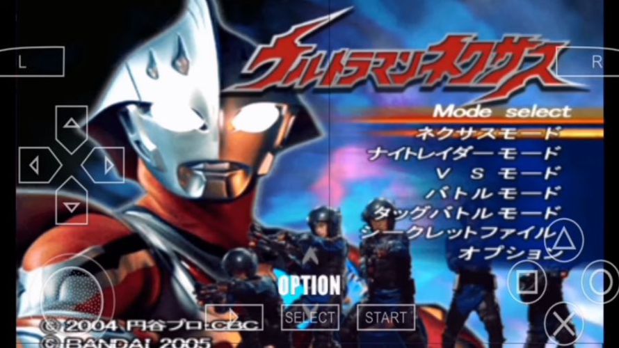 User Interface Game Ultraman Nexus PPSSPP