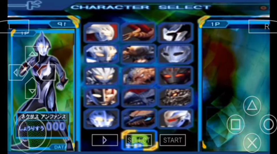 Grafik Game Ultraman Nexus PPSSPP