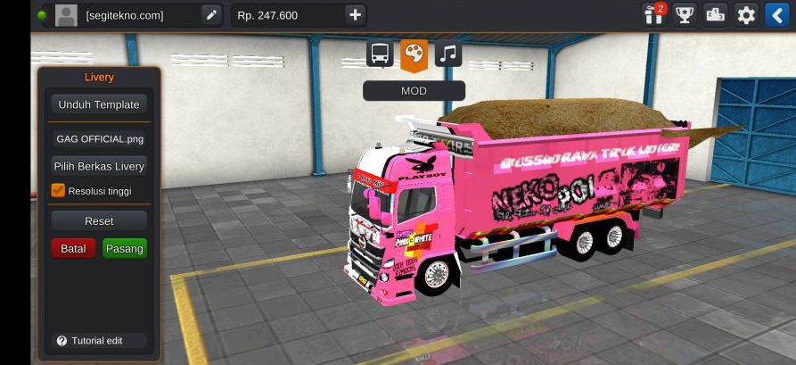 Download Mod Bussid Dump Hino 500 Muat Pasir