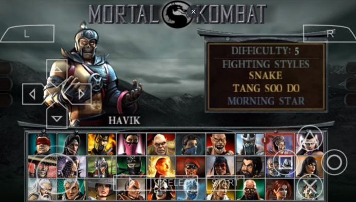 Karakter Unlock mortal kombat ppsspp