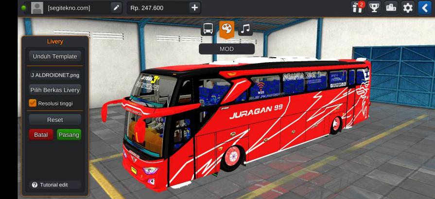 Download Mod Bussid Juragan 99 JB3+ Scania