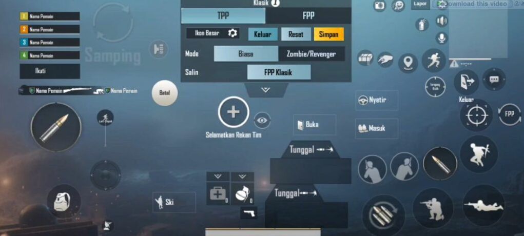 Kode Layout & Sensitivitas PUBG 2 jari