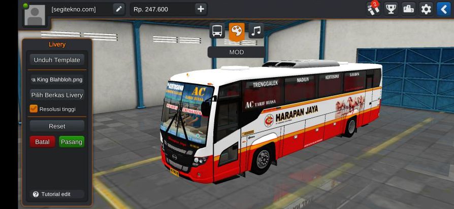Download Mod Bussid Harapan Jaya Scorpio King