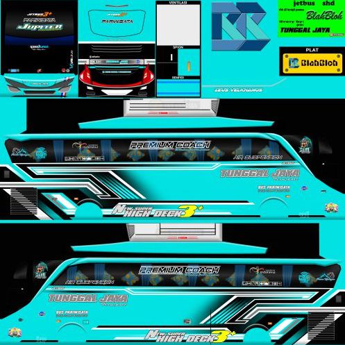 Livery Bussid Tunggal Jaya Jupiter SHD Selendang Ori