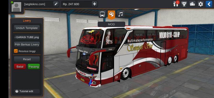 Mod Bussid Sempati Star UHD