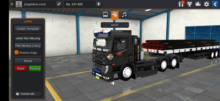 Download Mod Bussid Truck UD Quester Den Niko